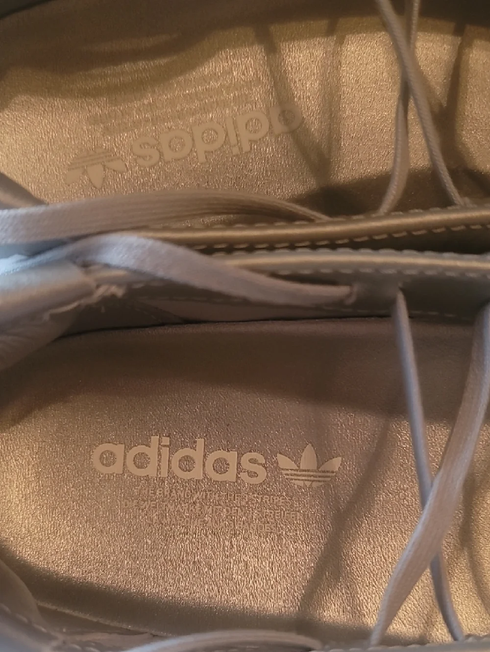 adidas Women's White and Gray Slip-On Ballet Flats - Picture 2 of 10